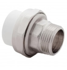 Муфта комбин. разъемная (Американка), бел. PP-R 20х1, НР, РТП (100/10)