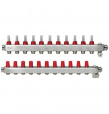 Коллекторная гр. со встр. расх. 11 выходов 1" Евроконус 3/4" SSM-11F (088U0761) (Danfoss) нерж. Ст.