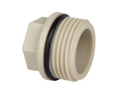 Заглушка Lammin резьбовая PPR 3/4" 800/50 O-Ring серый