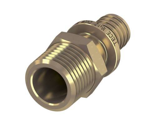 Соединение TECE прямое с ниппелем 20x1/2", латунь Соединение TECE прямое с ниппелем 20x1/2", латунь