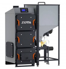 Котел пеллетный ZOTA Focus 12 кВт с авт. подачей топлива (котёл + бункер c мех.под.)
