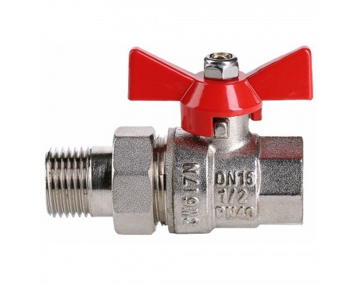 Кран шар. Valtec VT.227.N.04 BASE ВН 1/2" с американкой бабочка