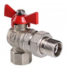 Кран шар. Valtec VT.228.N.06 BASE ВН 1" с американкой бабочка угловой