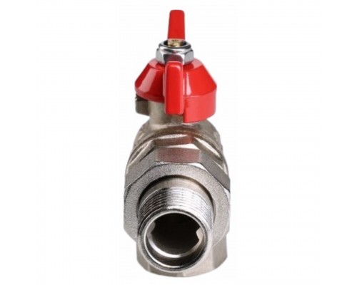 Кран шар. Valtec VT.228.N.06 BASE ВН 1" с американкой бабочка угловой