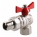 Кран шар. Valtec VT.228.N.06 BASE ВН 1" с американкой бабочка угловой