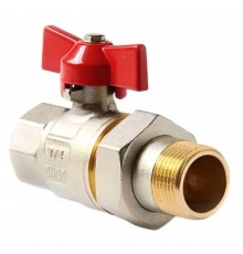 Кран VIEIR шаровый с американкой 1/2" НВ, кр. бабочка VR204-01
