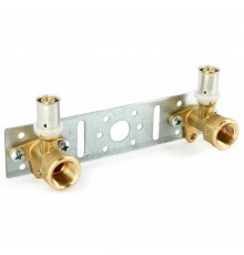 Водорозетка Uni-Fitt пресс-В 16x1/2" двойная на планке