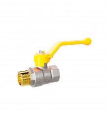 Кран шаровой латунный для газа LD Pride 47.40.В-Н.Р GAS Ду 40 Ру 25 (рычаг с бир.)