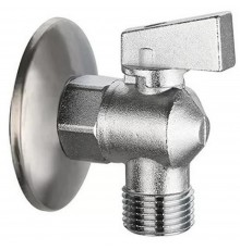 Кран VIEIR шаровый угловой 1/2"x1/2" хром. с отражалелем (120/1) VER54