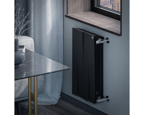 Радиатор биметаллический Royal Thermo PianoForte 500 Чёрный - 4 секц.