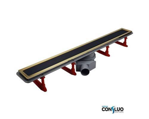 Лоток душевой PESTAN Confluo Premium Line 750 Black Glass Gold