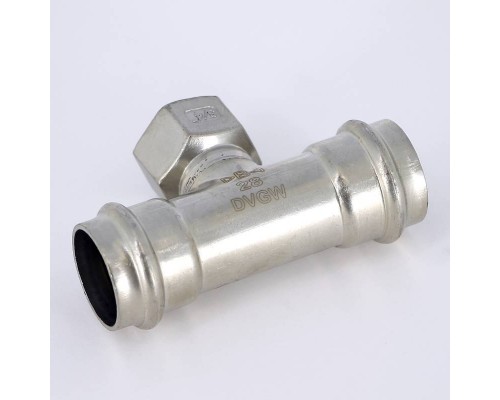 Тройник В-пресс IBP 28 x 3/4" x 28 нерж.сталь Тройник В-пресс IBP 28 x 3/4" x 28 нерж.сталь