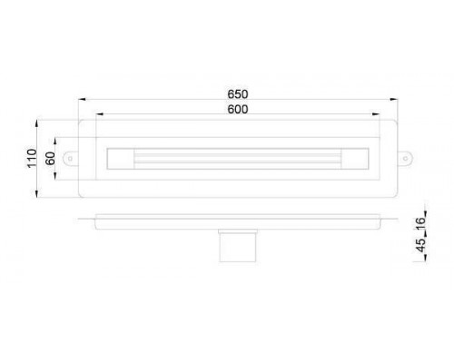 Boheme B&T Infinity Душевой лоток 60 см, цвет: black 981-60-B
