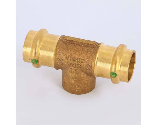 Тройник пресс-В бронза Sanpress VIEGA 22х1/2"х22 Тройник пресс-В бронза Sanpress VIEGA 22х1/2"х22