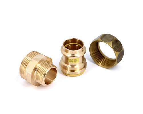 Муфта разъемная пресс-Н плоская прокладка бронза Profipress G VIEGA 28x1