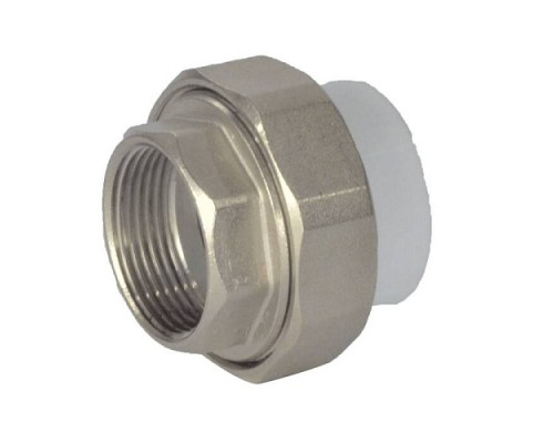 Муфта PP-R бел комб разъем Дн25х3/4" ВР усилен VALFEX 10157020У