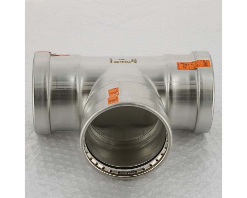 Тройник пресс нержавеющая сталь Sanpress Inox VIEGA 88.9