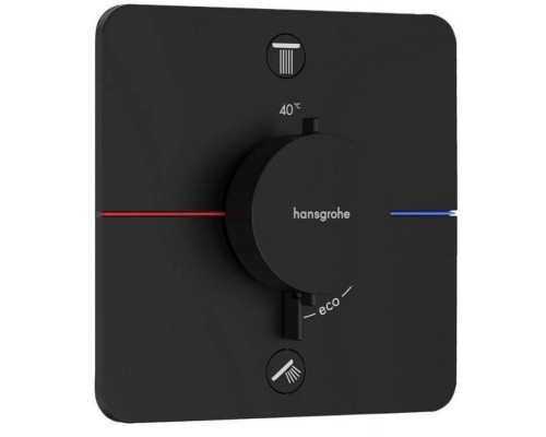 Смеситель для душа, Hansgrohe, ShowerSelect Comfort Q, для 2 потребителей, цвет-черный матовый