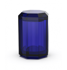 Емкость, Decor Walther, Kristall, шгв 90-90-140, цвет-Capri blue