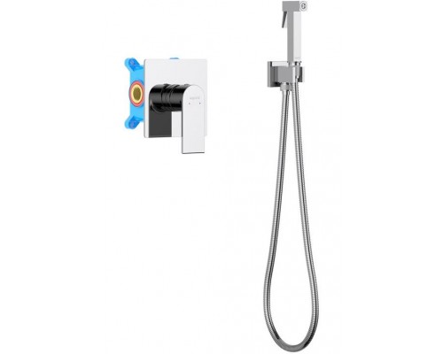 AQ1419CR ЛИРА набор с гигиеническим душем (смеситель + гигиеническая лейка + шланг + шланговое подсоединение с держателем) AQ1419CR