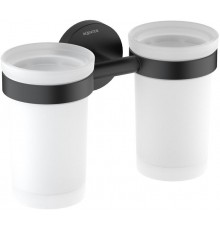 AQ4117MB ЕВРОПА стакан с держателем двойной, матовый черный AQ4117MB