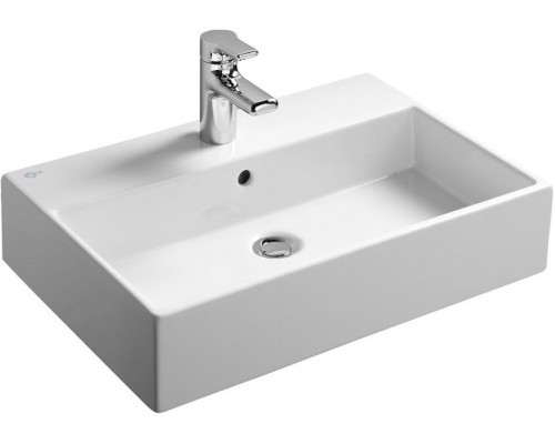 K077801 Strada умывальник 60 см, 1 отверстие под смеситель, с отверстием перелива, с монтажным шаблоном, без крепежа K077801
