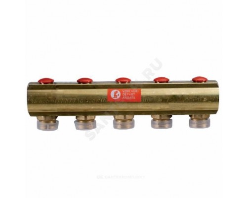 Коллектор лат клап баланс 1" м/м 7в 3/4" ЕК н/р 50мм Giacomini R553SY047