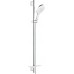 26594LS0 RainShower SmartActive 150 Душевой гарнитур III, душевая штанга 900 мм, шланг 1750 мм, 9,5 л/мин, полочка, белая луна 26594LS0