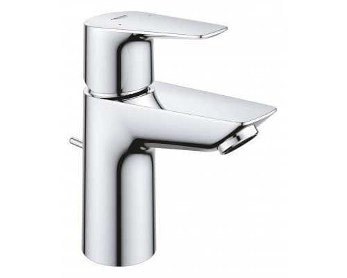 23328001 BauEdge Смеситель для раковины с ограничителем температуры и рычажным донным клапаном, размер S, хром (замена 23328000) 23328001