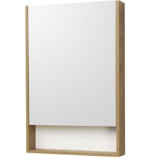 1A252102SDZ90 Зеркальный шкаф Сканди 55 Белый/Дуб Рустикальный 1A252102SDZ90