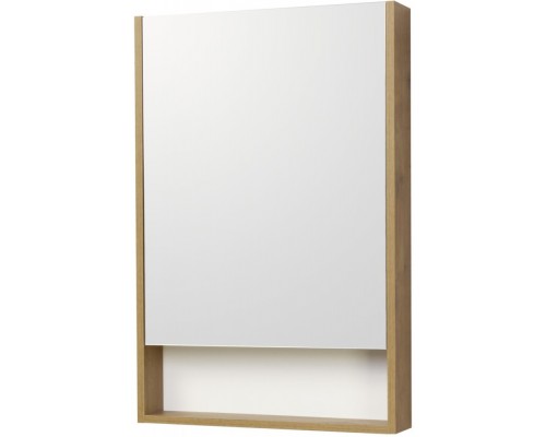 1A252102SDZ90 Зеркальный шкаф Сканди 55 Белый/Дуб Рустикальный 1A252102SDZ90