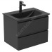 Тумба TESI п/умыв 60 черн мат Ideal Standard T0050ZT