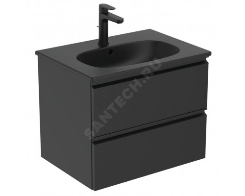 Тумба TESI п/умыв 60 черн мат Ideal Standard T0050ZT