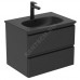 Тумба TESI п/умыв 60 черн мат Ideal Standard T0050ZT