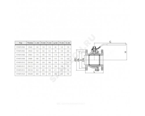 Кран шар чуг R740F Ду40 Ру16 фл полн Giacomini R740FLY004