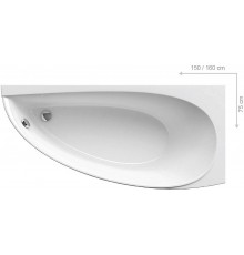 Ванна AVOCADO 150 правая, белая CS01000000