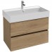 EB2382-E75 Тумба под раковину 80см, 2 ящика, цвет Дуб Давос натуральный EB2382-E75