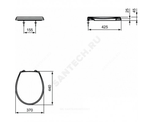 Сиденье д/унит EUROVIT дюр микр Ideal Standard W303001