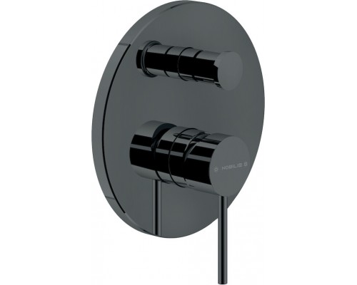 VE125100/EFLP VELIS смеситель для ванны (внешняя часть), глянцевый черный VE125100/EFLP