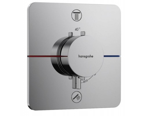Смеситель для душа, Hansgrohe, ShowerSelect Comfort Q, для 2 потребителей, цвет-хром
