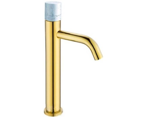 Boheme Stick Смеситель для раковины высокий, ручка мрамор, цвет: gold 122-G-MR-W Boheme Stick Смеситель для раковины высокий, ручка мрамор, цвет: gold 122-G-MR-W