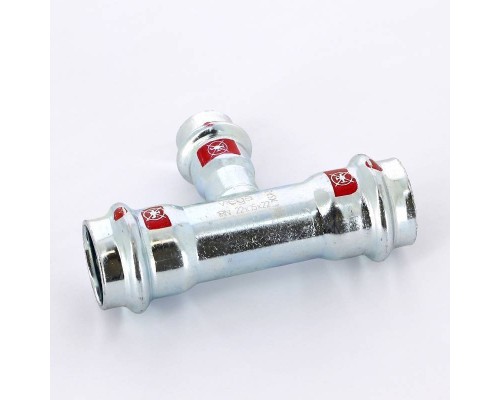 Тройник пресс оцинкованная сталь Prestabo VIEGA 22х15х22