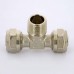 Тройник обжим-Н никелированный UNI-FITT 16х1/2"х16