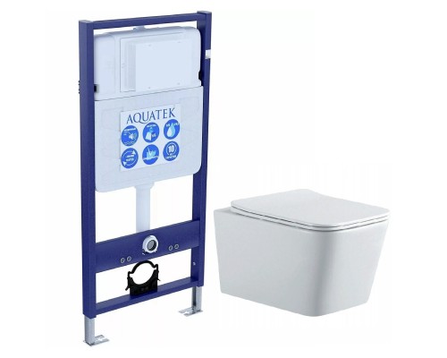 SET AQUATEK ЛИБРА N cm (рама AQUATEK Standard INS-0000012(без клавиши и крепежа)+унитаз ЛИБРА New AQ1148N-00 с тонким сиденьем soft-close SET AQUATEK ЛИБРА N cm