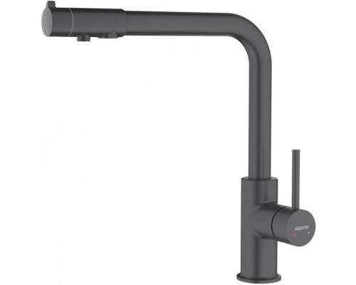 AQ1386MB ЕВРОПА смеситель для кухни с подключением к фильтру питьевой воды, матовый черный AQ1386MB