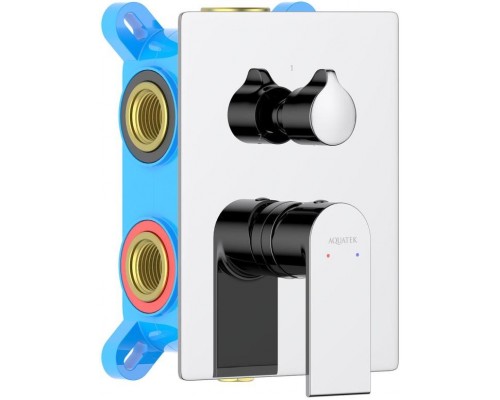 AQ1447CR ЛИРА смеситель для ванны 3 режима (внешняя и скрытая часть) AQ1447CR