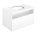 32864300100 STAGELINE Тумба под умывальник 800x550x490mm,1 ящик,oтверстие под смеситель слева,с освещением,pозеткa и USB,пластиковый сифон,цв.белый 32864300100