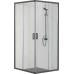 AQ ARI KV 09020BL Душевой уголок квадратный, двери раздвижные 900x900x2000 профиль черный, стекло прозрачное AQ ARI KV 09020BL