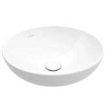 4A46 0001 LOOPFRIENDS Раковина для установки на столешницу D=420 mm, TitanCeram, с переливом, нешлифованный, Альпийский белый 4A460001