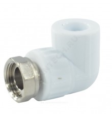 Угольник PP-R бел комб Дн25х3/4" нак/г VALFEX 10138025